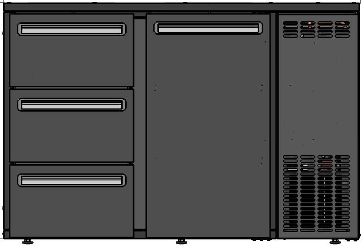 TC BBCL2-62 | Bar cooler with drawers