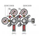 Double gauge reducer for CO2 791-967, 0-6 / 4 bar