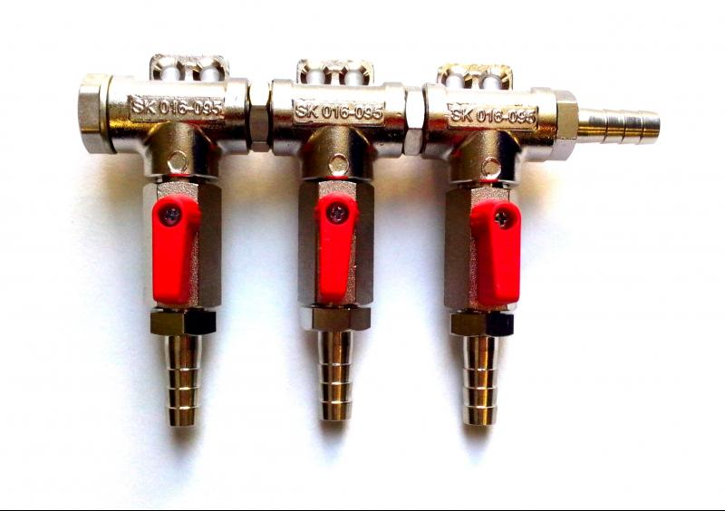 3-way Keg Beer Air Line Distributor.